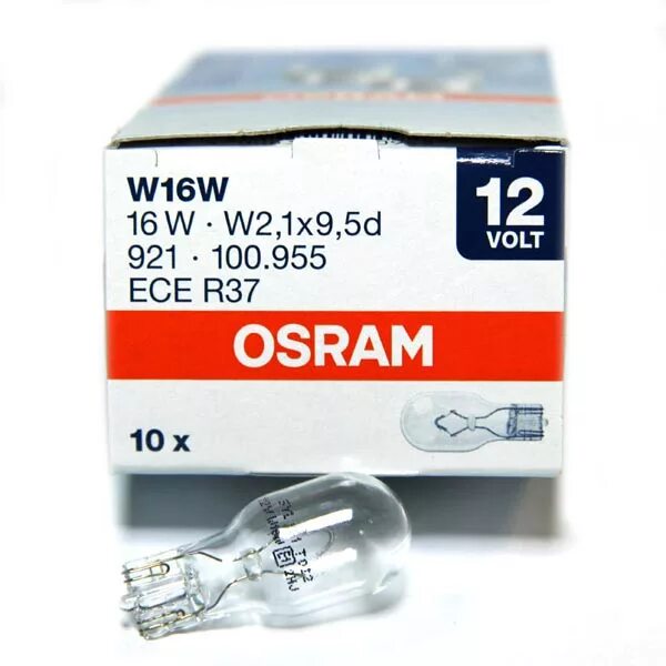 Лампочка osram 12v. Лампочка Osram w16w 12v. Лампа Osram 921 12v w16w. Osram 921 лампа w16w 12v 16w Original line. Лампа w16w w2,1x9,5d стеклянный цоколь Osram.