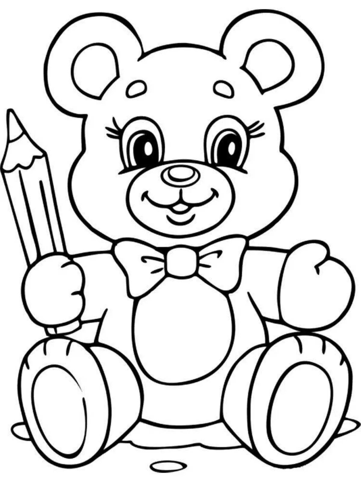 Медвежонок раскраска для детей. Раскраска для малышей. Игрушки. Раскраска "мишки". Мишка раскраска для малышей. Раскраски для детей 3 года мишки