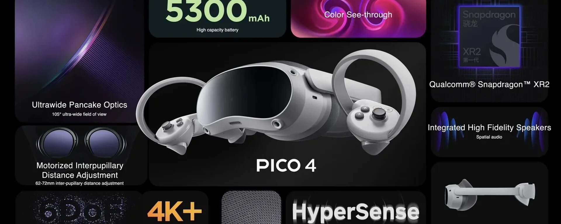 Система виртуальной реальности pico 4. Pico 4 vr. трекеры движений для vr. 90 градусов vr. neos vr rgb.
