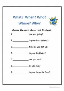 Where when what who задания