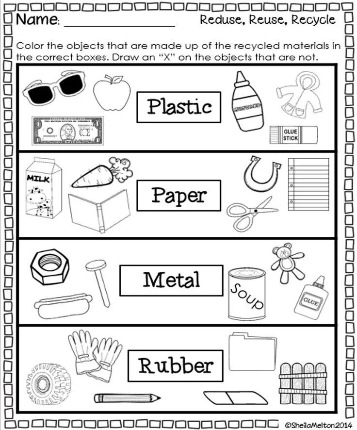 Materials exercises. Recycling задания. Reduce reuse recycle Worksheets for Kids. Materials Worksheet for Kids. Activities Worksheets for Kids.