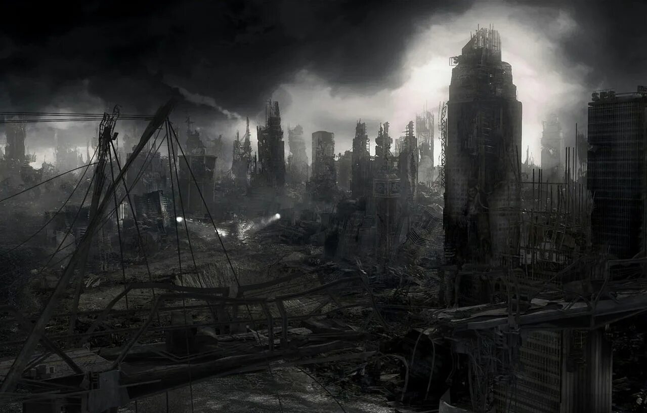Зомби апокалипсис будущего. Разрушенный город метро 2033. разрушенный город фильм 2003. постапокалипсис. мрачный постапокалипсис.