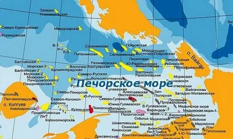 Приразломное месторождение нефти на карте