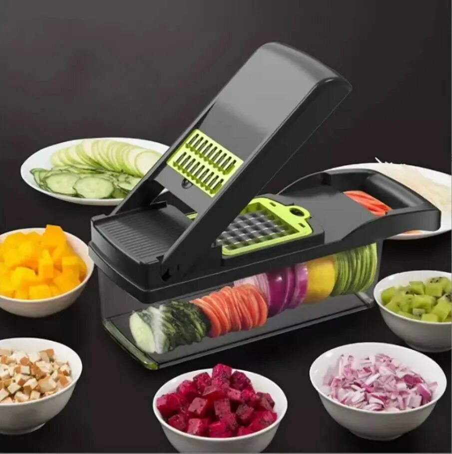 Купить овощерезки с насадками. Овощерезка Veggie Slicer 14 в 1. Овощерезка Veggie Slicer слайсер с контейнером 14 в 1. Veggie Slicer овощерезка. Многофункциональная терка Veggie Slicer.