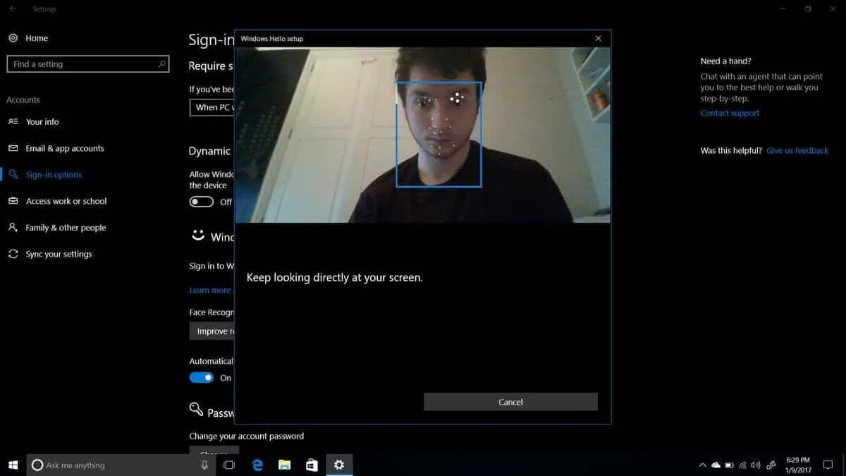 Hello face. Распознавание лиц windows hello. сканер лица windows 10. windows face. windows hello setup screen.