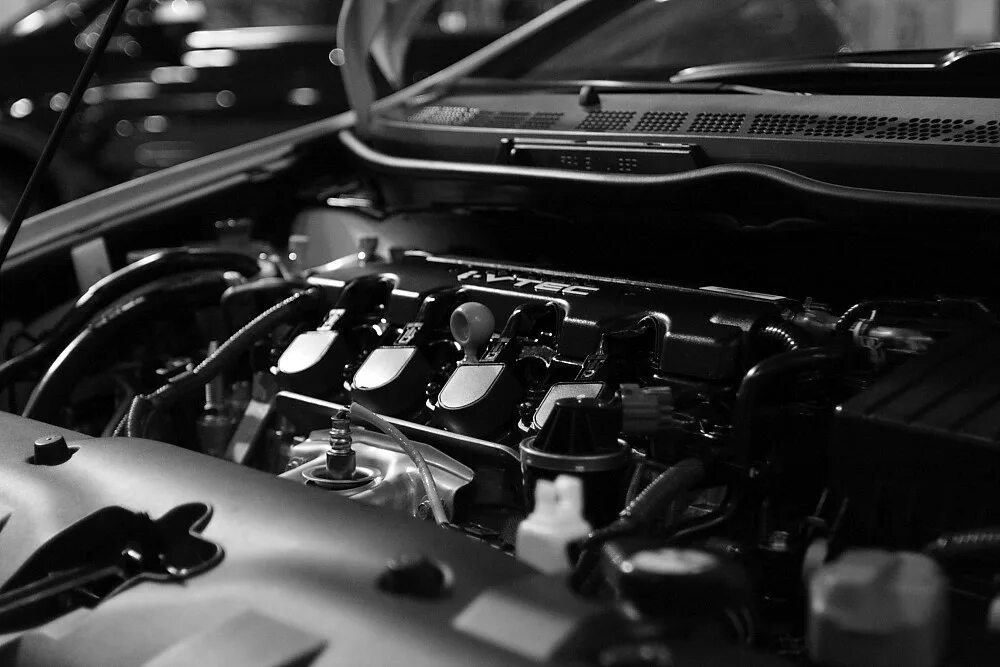The engine is under the. Under the hood.