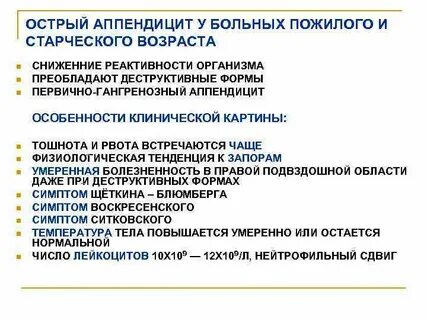 Аппендицит больницы