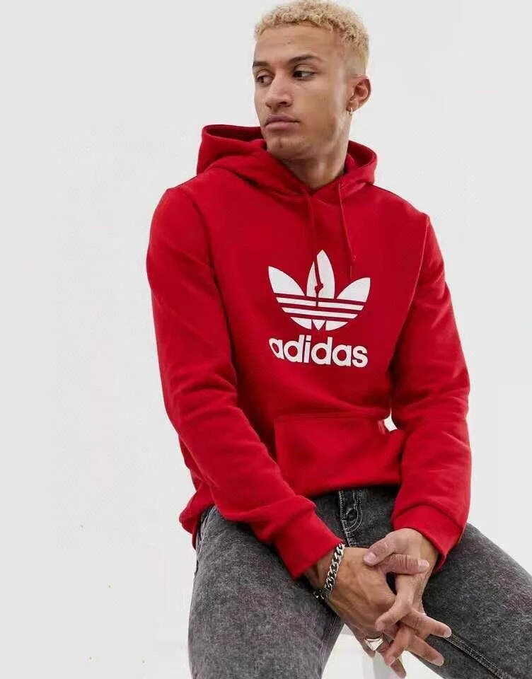 Мужская красная кофта. Adidas Trefoil красный худи. Кофта адидас ориджинал красная. Адидас ориджинал толстовка красная. Свитшот адидас красный мужской.