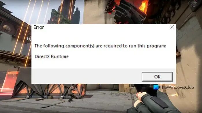 The following components are required to run. The following components are required to run this program directx runtime. окно игрока из игры. the following component(s) are required to run this program: microsoft visual c++ runtime directx runtime.