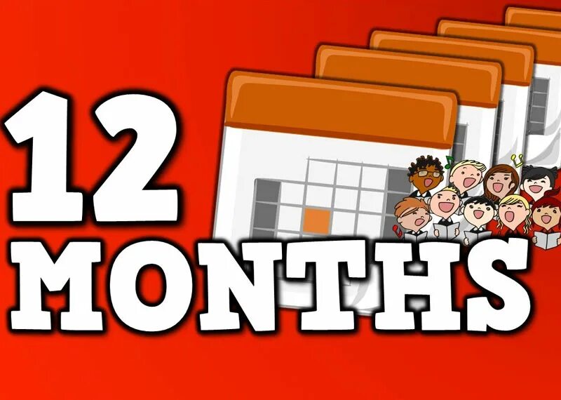 Once every 2 months. 12 months. 12 months of the year. twelve months in a year. 12 months of the year song.