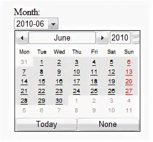 Type month. Android input Type. Datepicker icon.