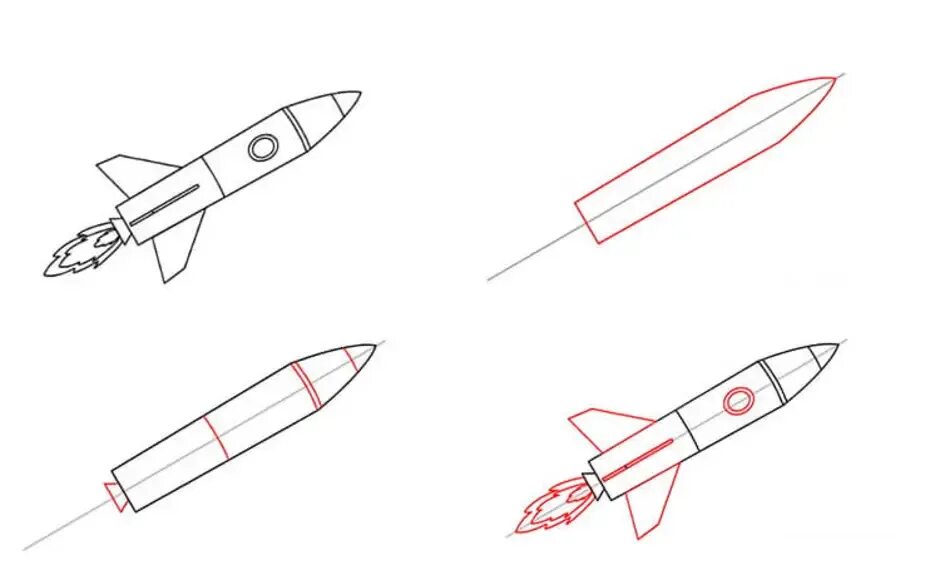 Поэтапное рисование ракеты. Ракета рисунок карандашом. Нарисовать ракету поэтапно. Ракета рисунок для детей поэтапно. Ракета поэтапное рисование