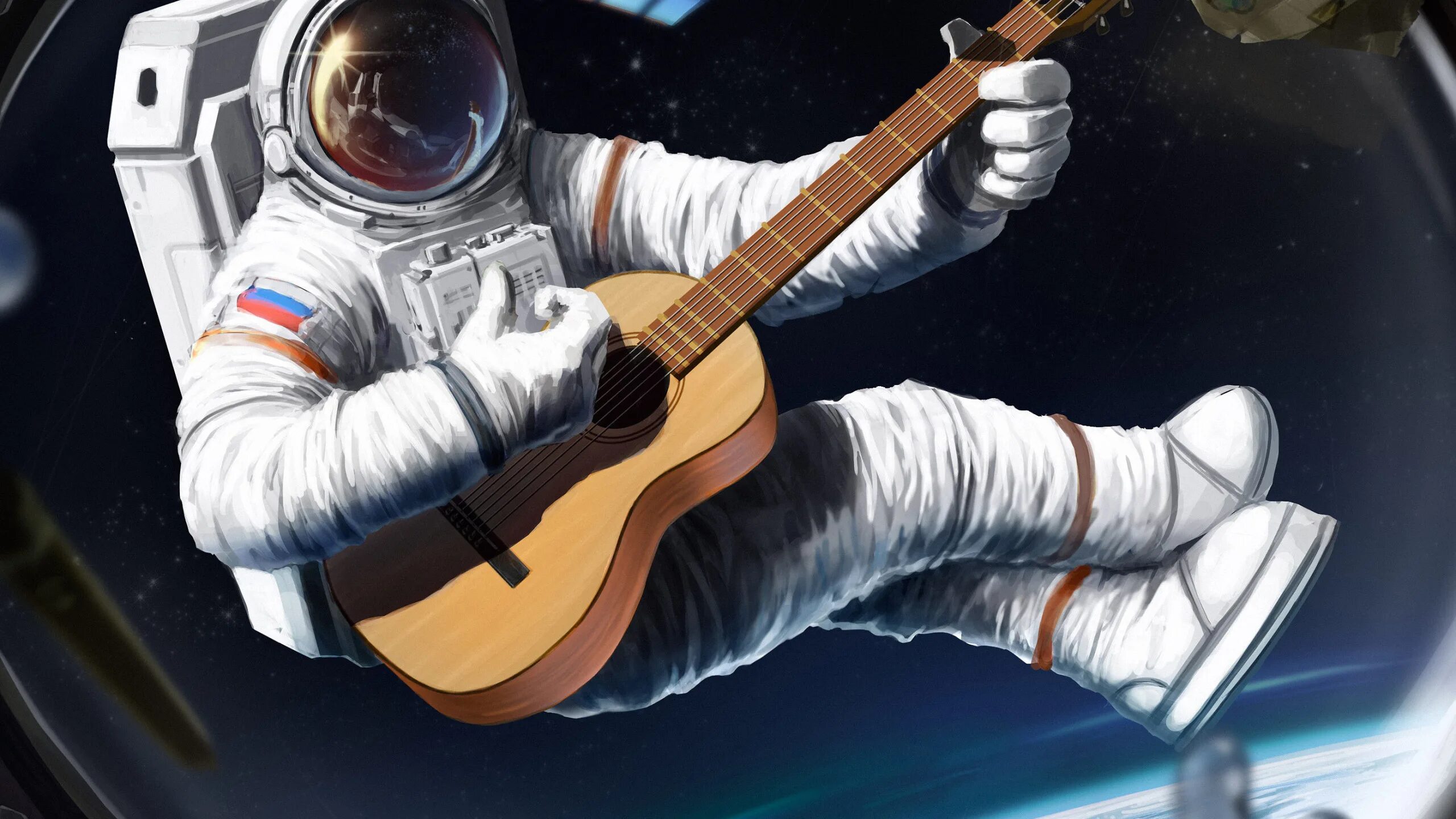 Музыка космонавтики. Космонавт арт. Космонавт с гитарой в космосе. Космонавт картинка. Космонавт в космосе арт.