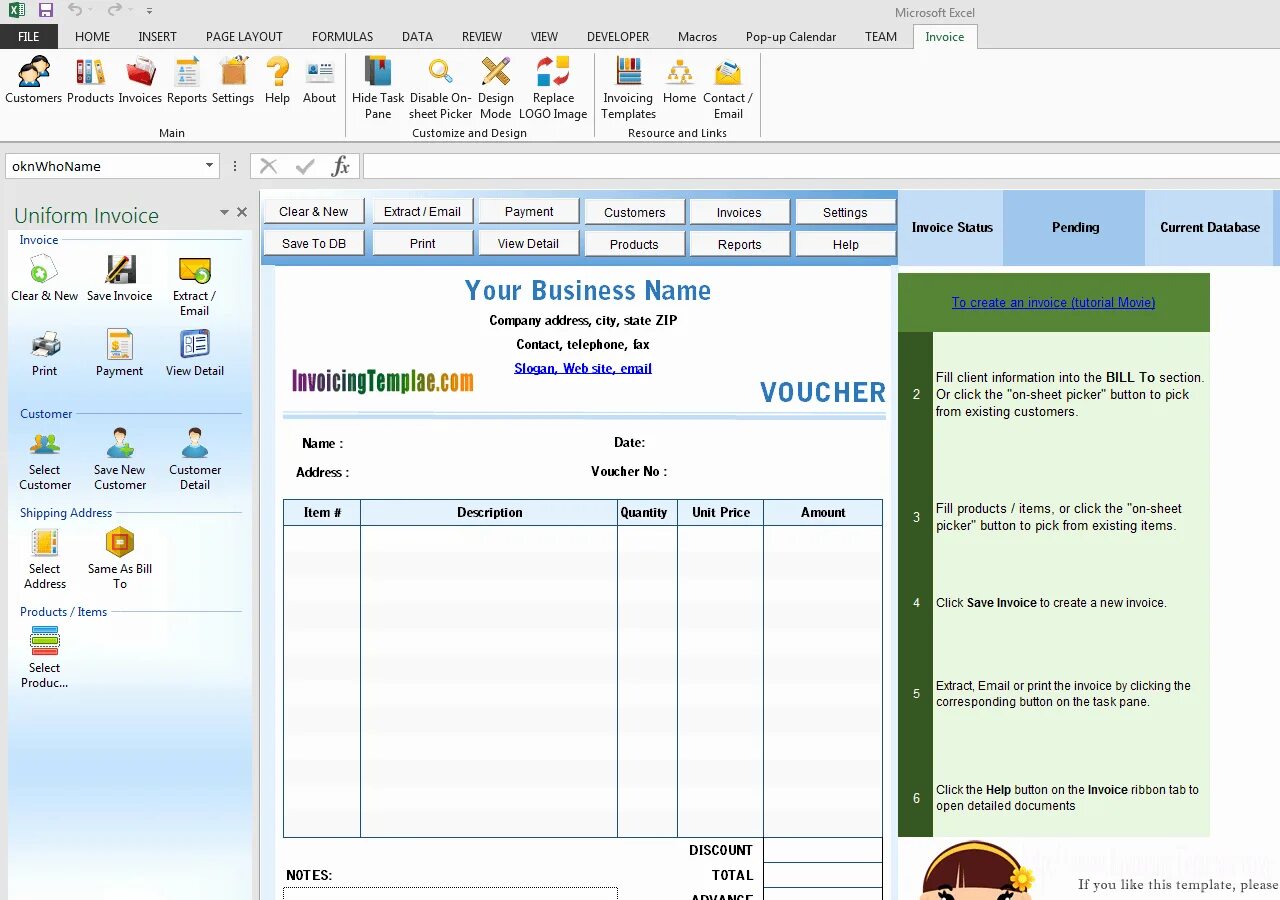 Existing item. Product item descriptions. billing department.