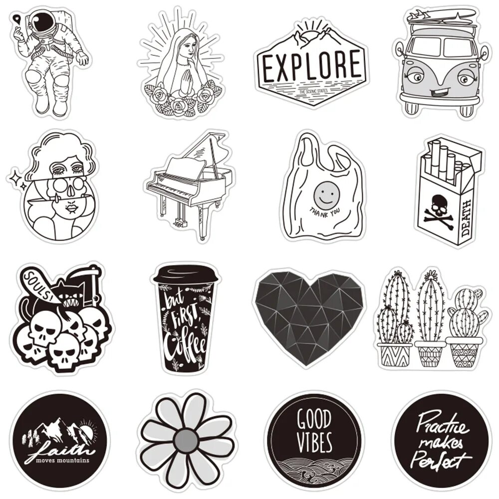 картинки для распечатки черно белые наклейки. картинки для распечатки черно белые наклейки. стикеры для распечатки черно белые. стикеры чёрно белые. черно белые картинки для распечатки.