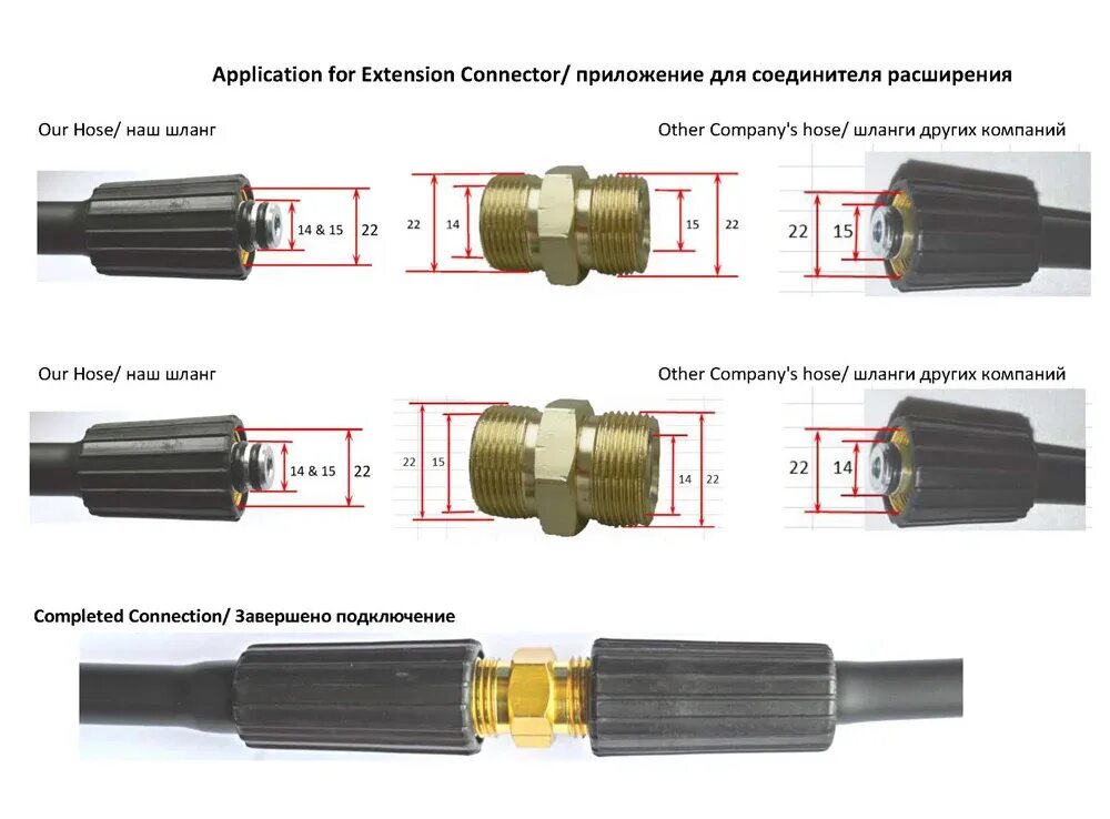 Какой диаметр шланга для мойки высокого давления. Штуцер для мойки высокого давления Huter. Коннектор для шлангов высокого давления мойки Керхер 10. Соединитель для шлангов высокого давления мойки Элитеч. Соединительная муфта для шланг высокого давления автомойки Karcher.