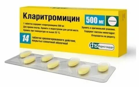 Кларитромицин форма выпуска