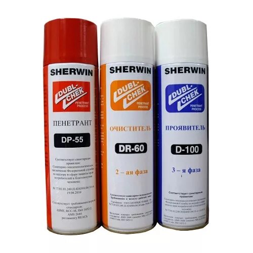 Проявитель Sherwin d-100. Набор для капиллярной дефектоскопии Sherwin (dp-55, d-100, Dr-60). Набор для цветной дефектоскопии Sherwin. Набор Sherwin очиститель проявитель пенетрант. Жидкость для трещин