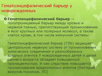 Гематоэнцефалический барьер у детей