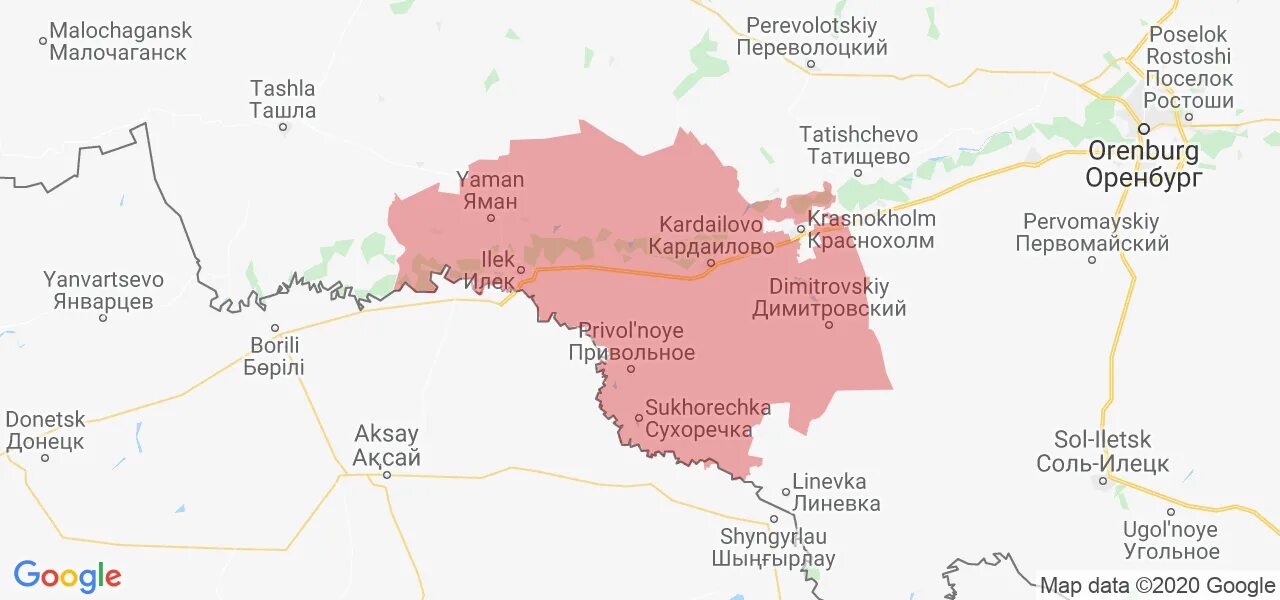 Оренбург бывший казахстан. Карта оренбург казахстан граница.