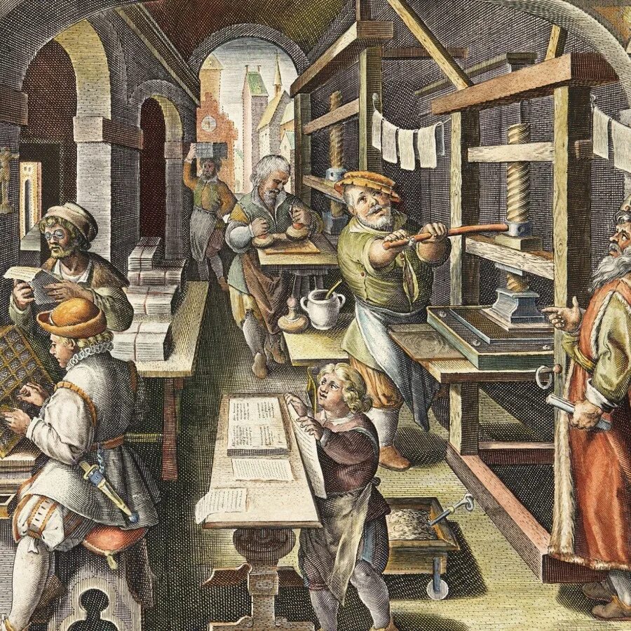 Ремесло нового времени. Иоганн Гутенберг первый печатный станок. Иоганн Гутенберг гравюра 16 века книгопечатание. Иоганн Гутенберг типография. Иоганн Гутенберг (1400-1468).