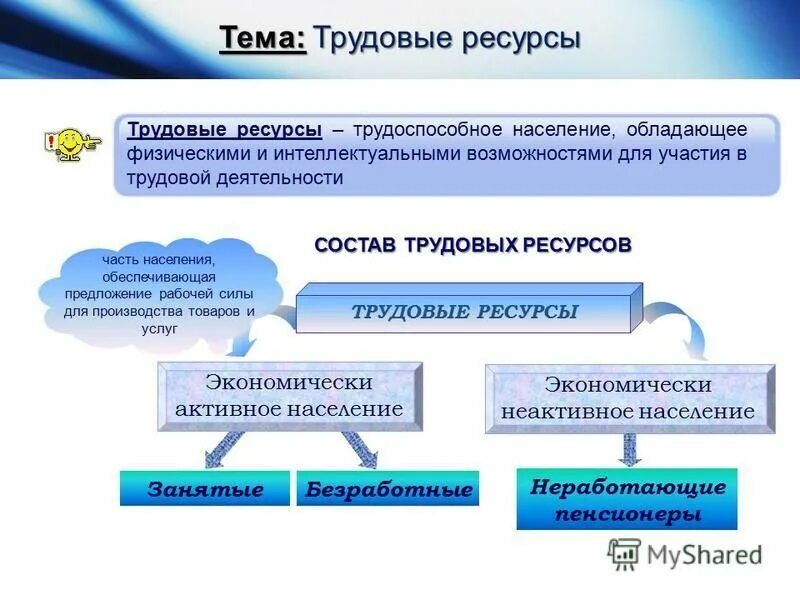 Рабочая сила представляет всем трудоспособным