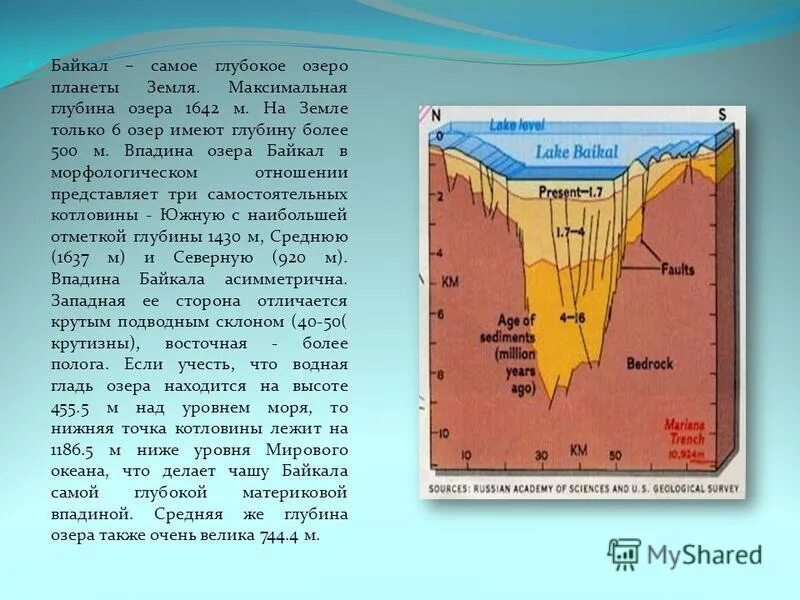 Самая глубокая впадина в евразии