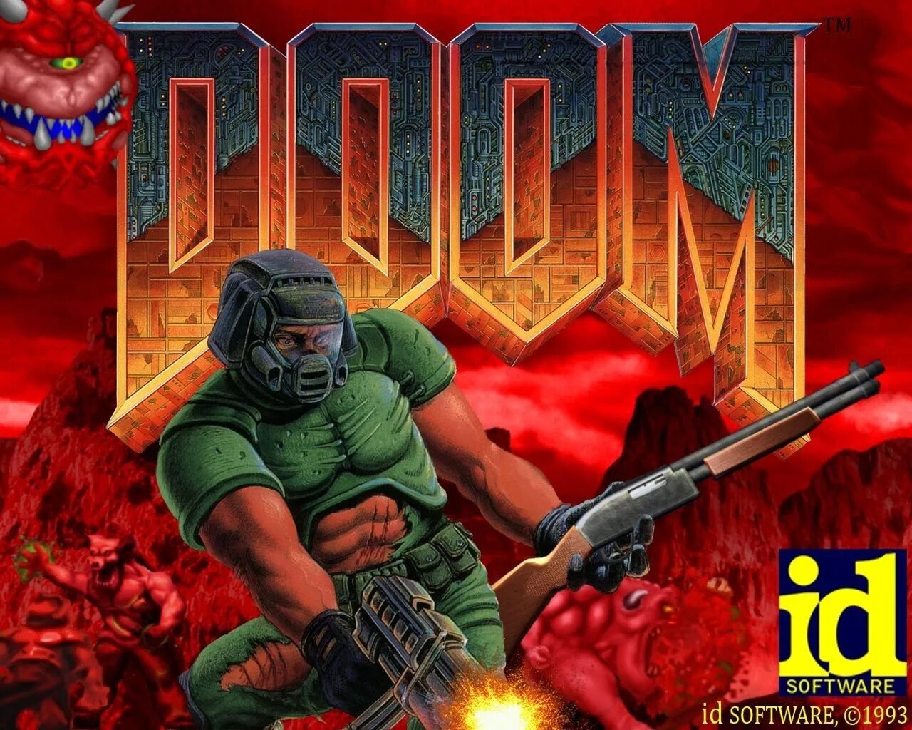 Doom dos. Дум игра 1993. doom 1993 обложка. doom 1 1993.
