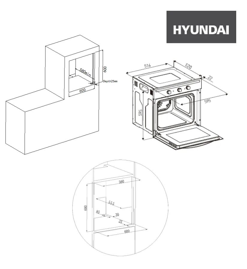 Hyundai духовой шкаф. Духовой шкаф Hyundai heo6633ix. Чертеж духовой шкаф электрический Hyundai heo 6640. Hyundai heo 6632 bg схема встраивания. Духовой шкаф Hyundai heo 6632 bg.