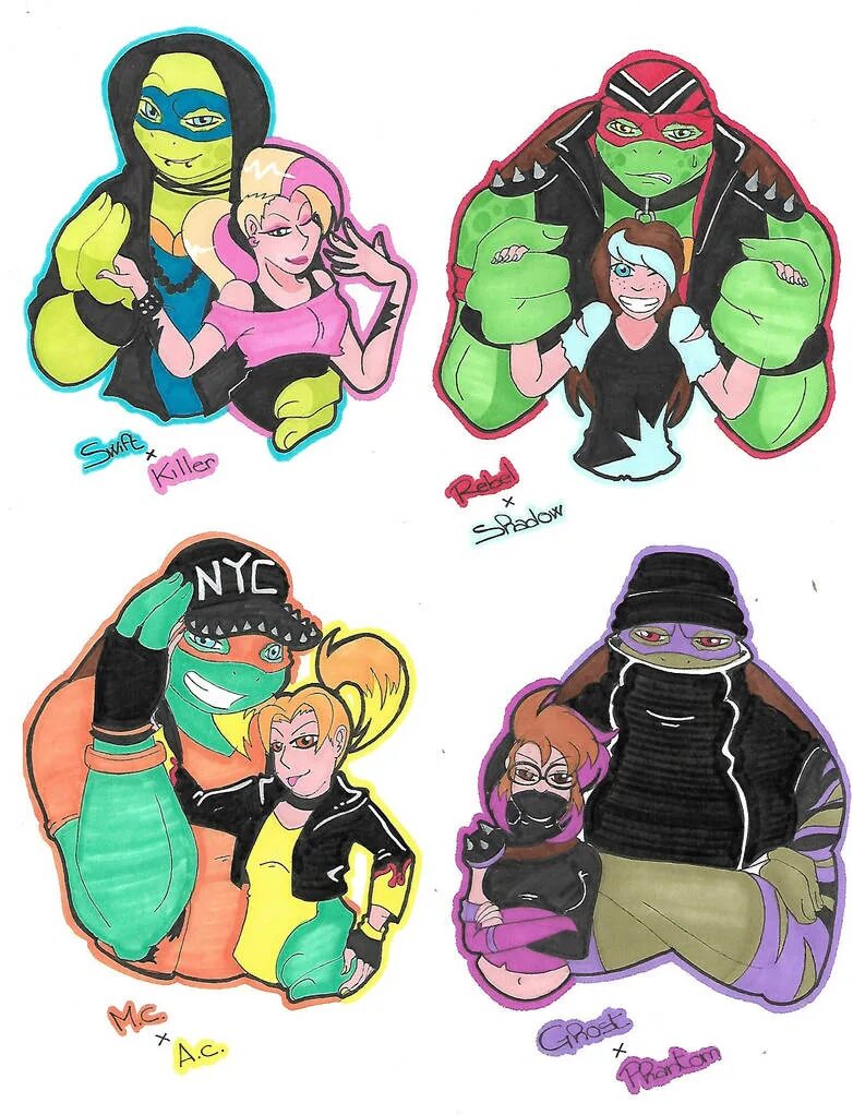 TMNT Ребел и Свифт. Уличные панки Черепашки ниндзя Ребел и Лео. TMNT Punk Ребел. Уличные панки Черепашки гоуст.