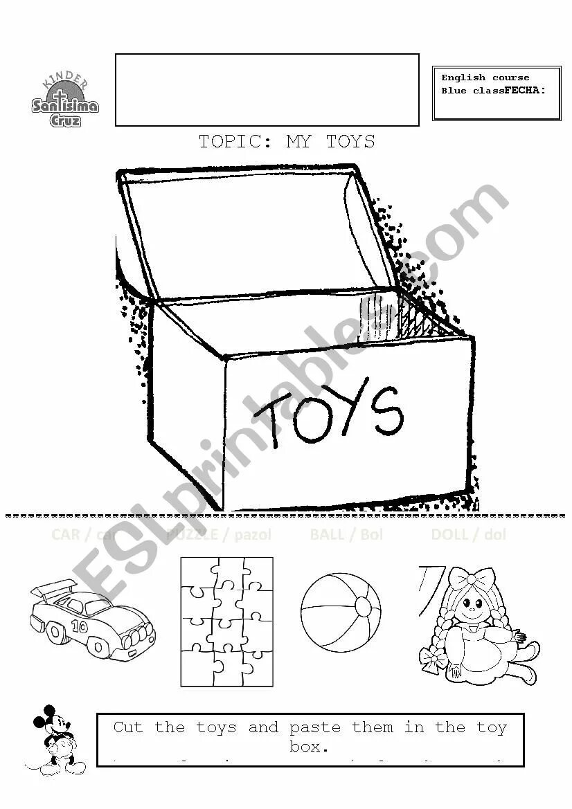 In my toy box i ve got. Toy Box английский. Задания по английскому на тему игрушки. Английский on in under раскраска. Toy Box Worksheets for Kids.