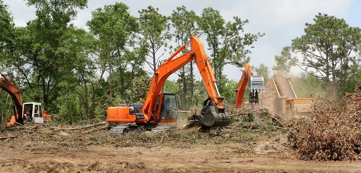 Clearing land. Cleared Land. Clearing. Land clearing and Leveling Machines. Site Clearance.