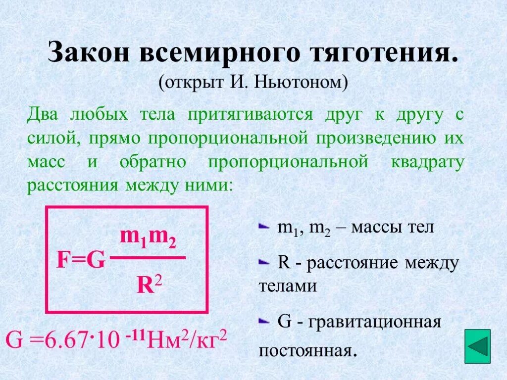 Разность притяжения. Закон Всемирного тяготения. -Ак1н всемирн1н141 я41тения. Закон Всемирного тяготения Ньютона. Формула Всемирного тяготения.