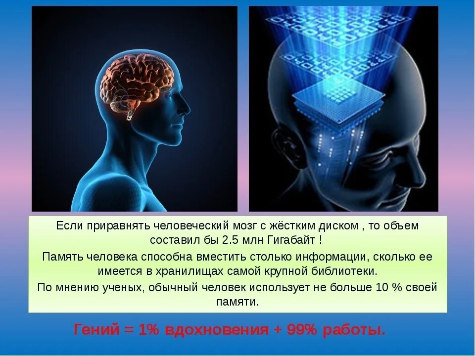 Информация про полученные. Способности человеческого мозга. Мозг и информация. Мозг память. Емкость памяти человеческого мозга.