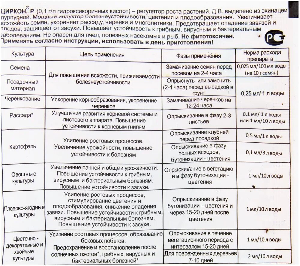 Циркон весной для хвойных