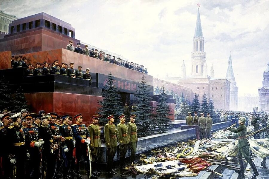 Мавзолей Ленина парад Победы 1945. Хмелько Триумф победившей Родины. 24 Июня 1945 года в Москве состоялся парад Победы.