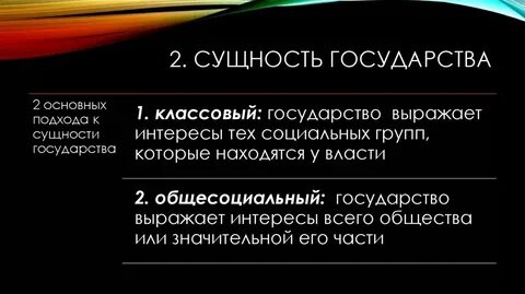 Определение понятия и сущности государства