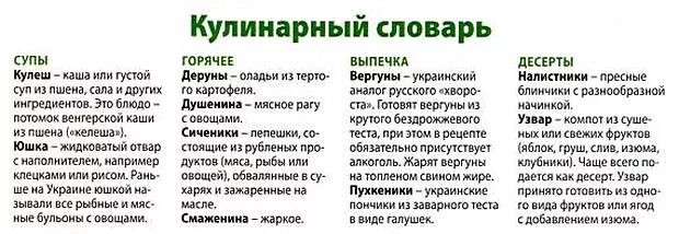 что такое кулинария определение.