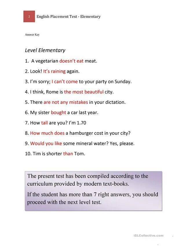 Тест Elementary. English Level Test. Test Elementary English. Тест на уровень английского языка Elementary.