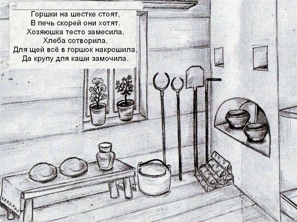 Интерьер русской избы рисунки. Утварь русской избы рисунок. Предметы быта русской избы рисунки. Предметы убранства русской избы. Утварь русской избы картинки для детского сада