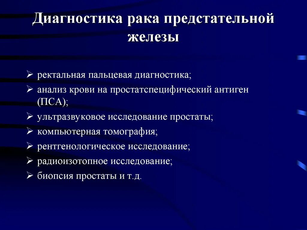 Диагноз рака простаты