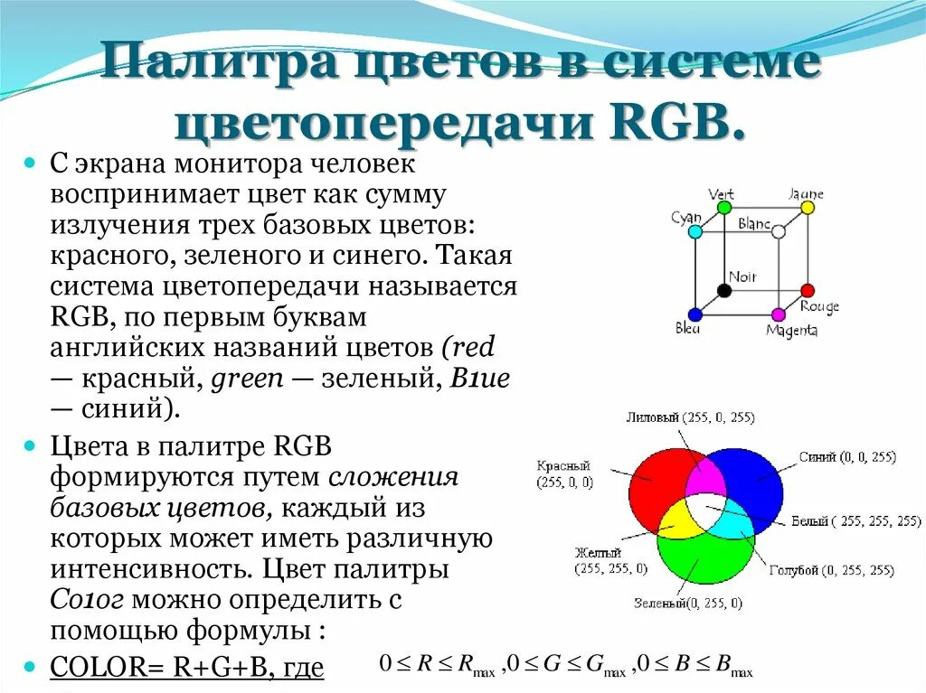 Сколько цветов в палитре растрового. Сколько цветов в палитре растрового