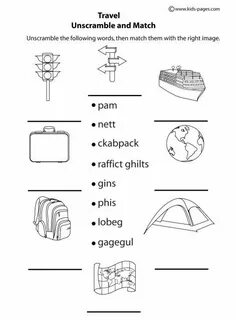 Travel equipment lesson plan 6 grade