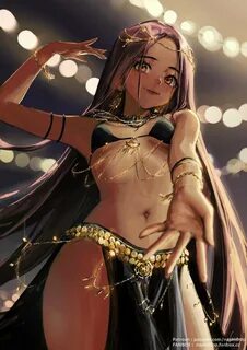 Tanned Belly Dancer.