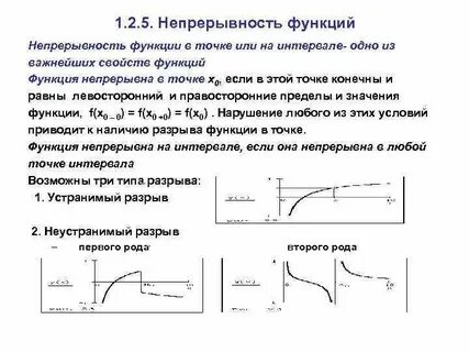 Условие непрерывности