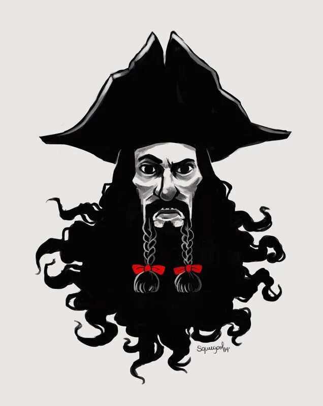 Пираты черный капитан. Пират Тич черная борода. Чёрная борода пираты Карибского моря.