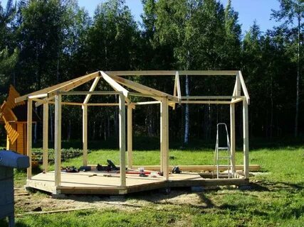Деревянная беседка каркас