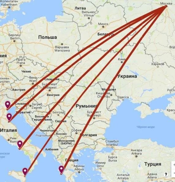 Турция перелет сколько часов