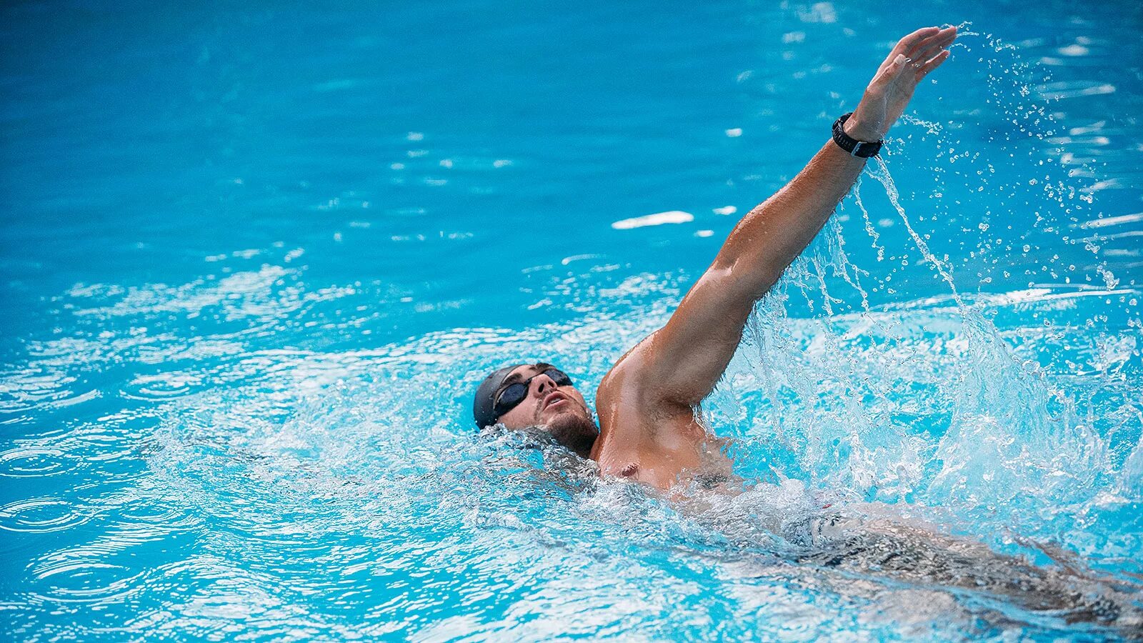 He swims very well. Соревнования плавание на спине. Человек плывет на спине. Спина пловца. Кроль на спине плавание.