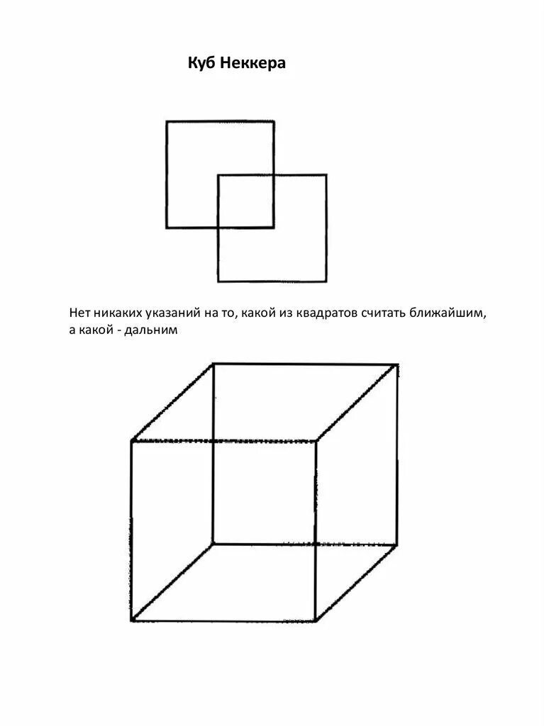Чем отличается квадрат от квадрата. Куб Неккера. Квадрат Неккера. Куб Неккера упражнение. Фигуры Неккера.